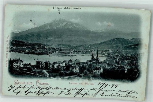 6000 Luzern Lucerne 1899 Foto AK Gruss aus