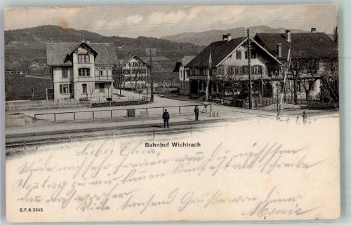 3114 Wichtrach Foto AK Bahnhof