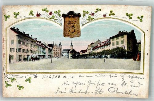 6210 Sursee 1908 Relief AK Oberstadt