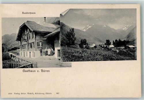 3952 Susten 1904 Foto AK Sustenpass Gasthaus zum Bären