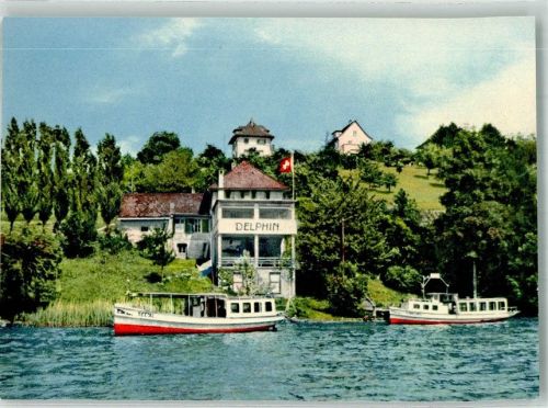 5616 Meisterschwanden Foto AK Gasthaus Delphin Motorschiffe Seetal