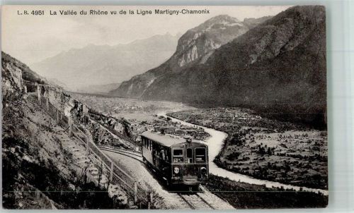 1920 Martigny Foto AK Bergbahn Martigny-Chamonix La Vallée du Rhone