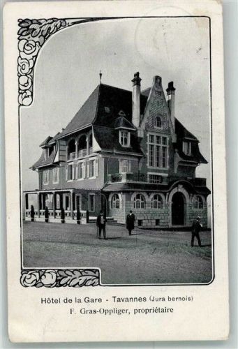 2710 Tavannes 1913 Gebrauchsspuren Hotel de la Gare