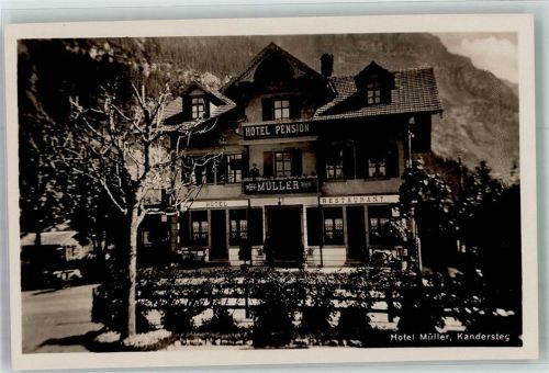 3718 Kandersteg Foto AK Hotel Pension Müller