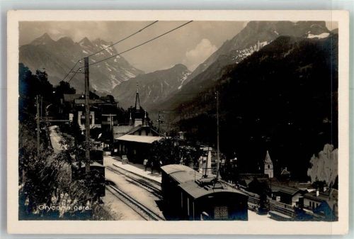 1882 Gryon Gebrauchsspuren Bahnhof Eisenbahn