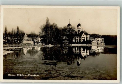 8462 Rheinau 1934 Foto AK Kloster- Kirche