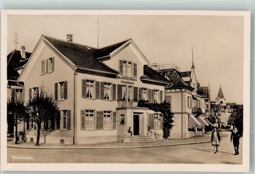 8570 Weinfelden Foto AK Gasthaus Alkohlfreies Volkshaus