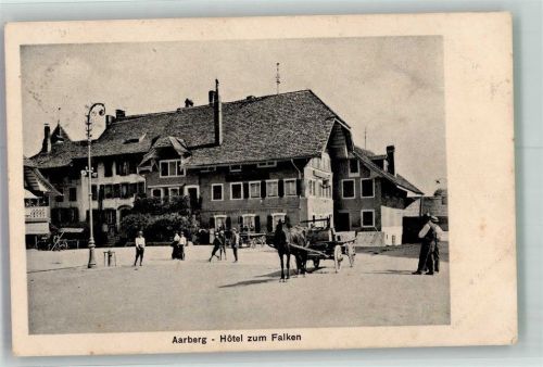 3270 Aarberg 1919 Foto AK Hotel zum Falken