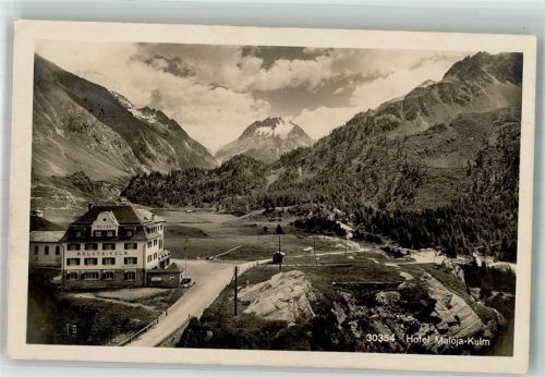 7516 Maloja 1923 Foto AK Hotel Maloja Kulm