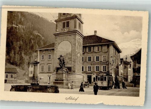 6460 Altdorf UR - Denkmal Tell Straßenbahn
