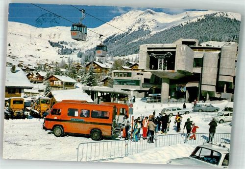 1936 Verbier 1980 Winter Seilbahn Bahnhof Auto LKW