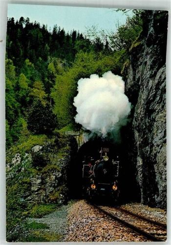 3860 Meiringen Foto AK Eisenbahn Dampflokomotive Kirchettunnel