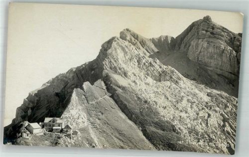 Säntis Foto AK Hüttenstempel Dähler-Neef