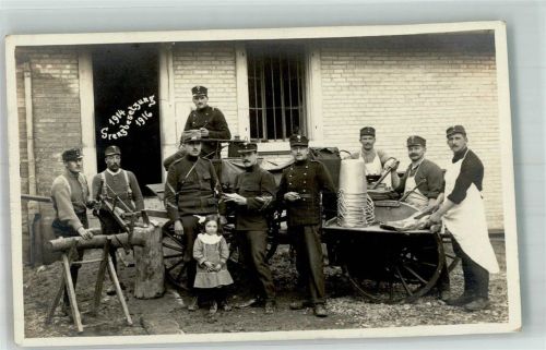 Grenzbesetzung 1914 WK I Feldküche Militär Schweiz 1914 Foto AK