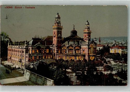 8000 Zürich 1910 Foto AK Tonhalle