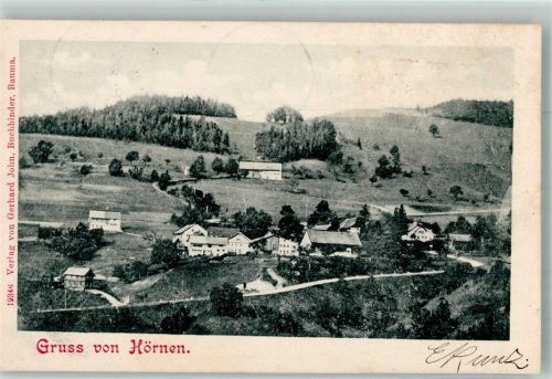 9326 Horn 1904 Foto AK Gruss von Hörnen Bahnpost Zug 34 Nr. 28