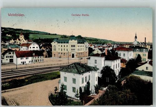 8570 Weinfelden 1914 Foto AK Bahnhof