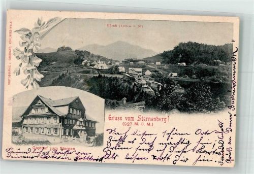 8499 Sternenberg 1904 Foto AK Gasthaus zum Sternen Hörnli Bahnpost Zug 141 Nr. 28