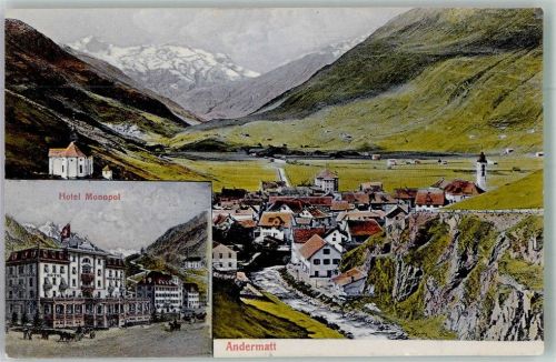 6490 Andermatt Foto AK Hotel Monopol