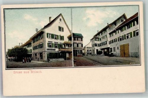 8180 Bülach Foto AK Geschäft Straße