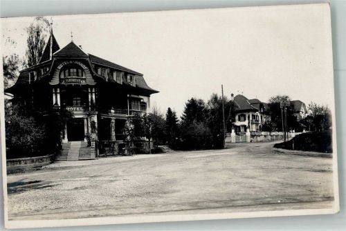 3232 Ins Anet Foto AK Hotel Bahnpost Zug 1862