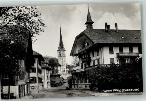 6173 Flühli LU Foto AK Hotel Kirche Feldpost Bateillon 41