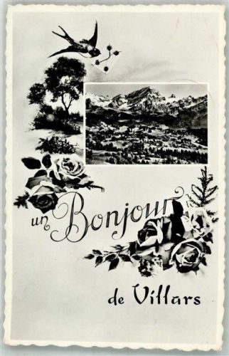 1884 Villars-sur-Ollon 1957 Foto AK Gruß aus