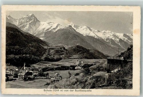 7550 Scuol Schuls 1924 Foto AK