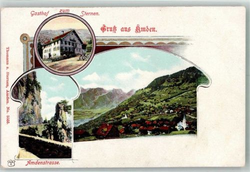 8873 Amden Foto AK Gasthaus zum Sternen Amdenstrasse