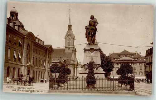 3000 Bern Berne Foto AK Denkmal Bubenberg Krankenhaus Kirche