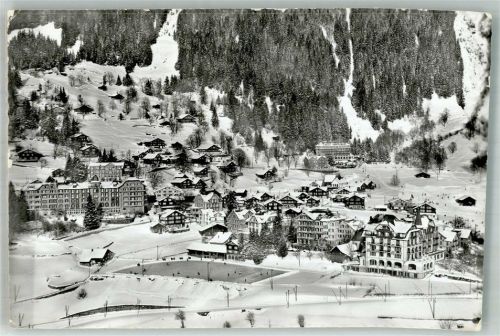 3823 Wengen 1957 Winter Fliegeraufnahme