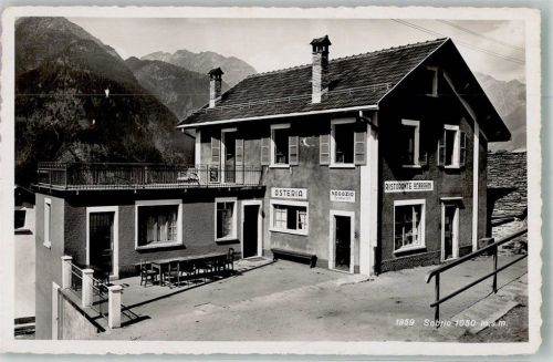 6749 Sobrio 1945 Foto AK Gasthaus Pension Ambrogini