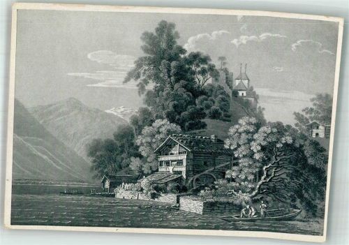 3852 Ringgenberg BE - Burg Ruine Ringgenberg Brienzersse Ak nach Stich