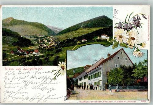 4438 Langenbruck 1904 Foto AK Gasthaus zum Ochsen