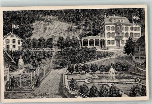 2807 Lucelle Lithographie / Künstlerkarte Hotel Lützelhof auc Lac
