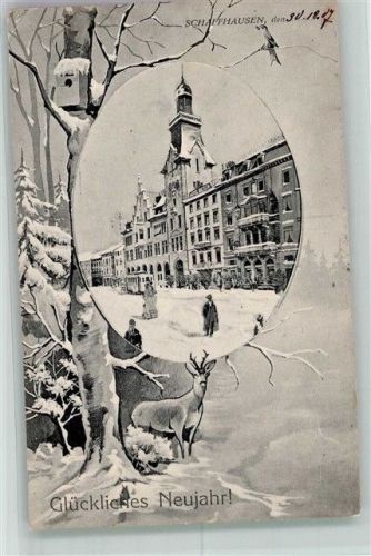 8200 Schaffhausen Sciaffusa 1907 Winter Neujahr