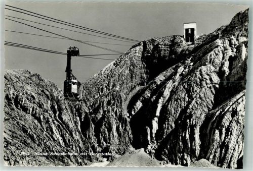 Säntis Foto AK Seilbahn Bergstation Schwägalp
