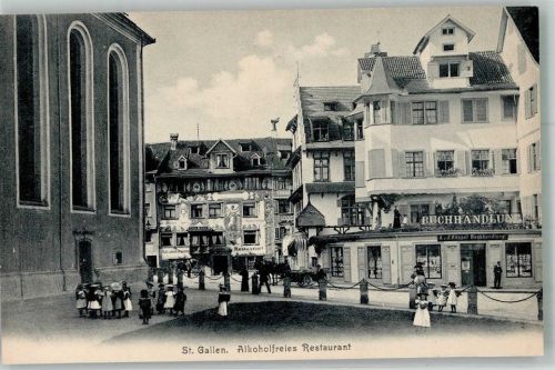 9000 St. Gallen S. Gallo - Gasthaus alkoholfreies Restaurant Buch- Handlung Kinder