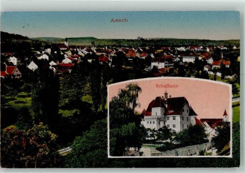4147 Aesch BL 1927 Foto AK Schulhaus