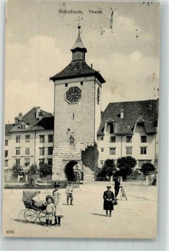 4500 Solothurn Soleure 1913 Foto AK Kinderwagen Turm