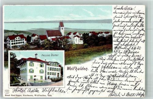 9427 Wolfhalden 1901 Foto AK Pension Blatter
