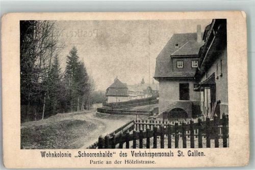 9000 St. Gallen S. Gallo Foto AK Wohnkolonie Schoorenhalde Hölzlistrasse