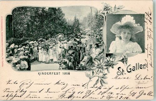 9000 St. Gallen S. Gallo Relief AK Kinderfest 1905
