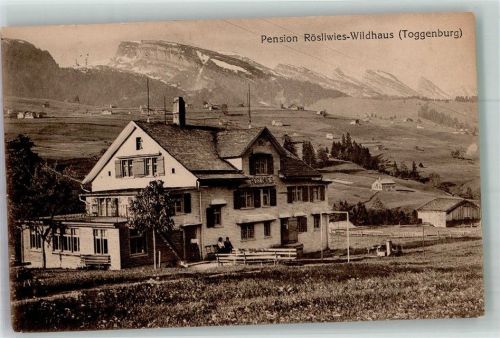 9658 Wildhaus 1923 Foto AK Pension Rösliwies