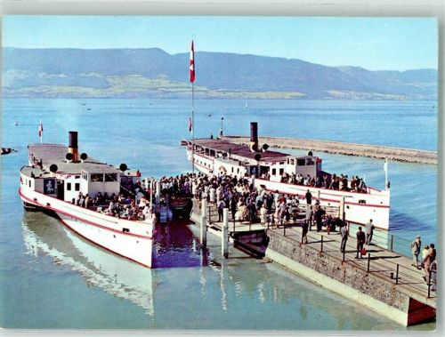 2000 Neuchâtel Neuenburg Foto AK Hafen