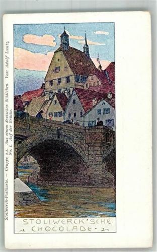 Gruppe 24 sign. Adolf Luntz Nr. 1 Auf der Brücke Stollwerck Schokolade 1899