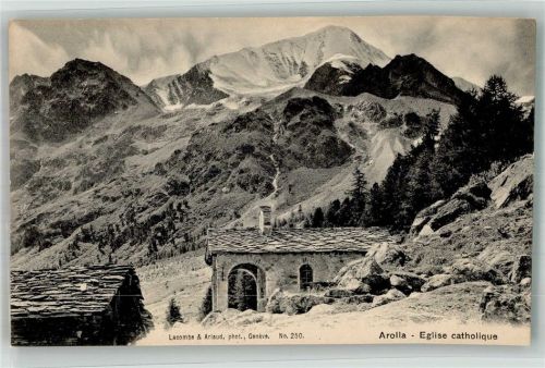1986 Arolla Foto AK Kath. Kirche