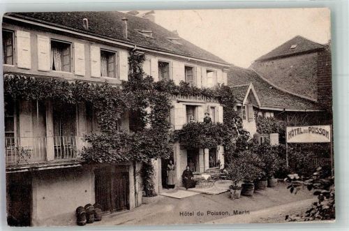 2072 St-Blaise 1910 Foto AK Marin Hotel du Poisson