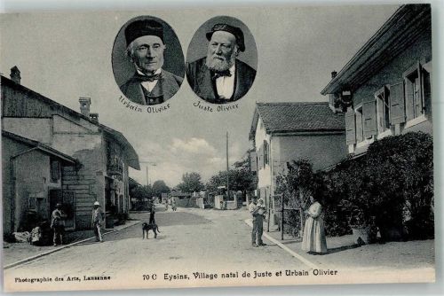 1262 Eysins Foto AK Straße Bildnis Juste und Urbain Olivier