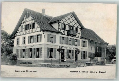 8903 Birmensdorf ZH Foto AK Gasthaus zur sonne